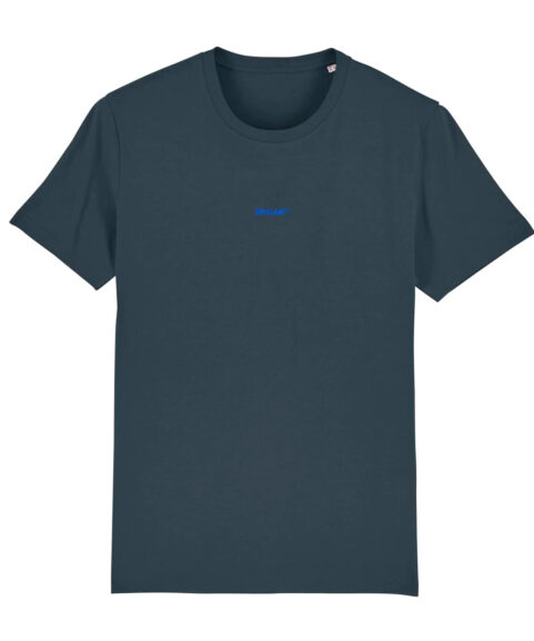 T-Shirt blu grigia 100% cotone organico