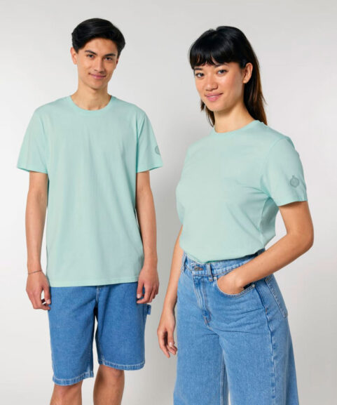 t-shirt unisex acqua in cotone biologico