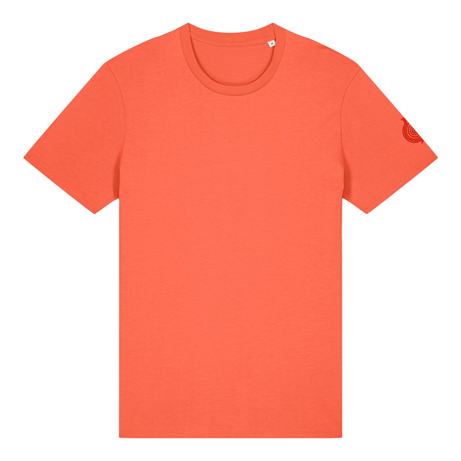 t-shirt unisex corallo in cotone biologico