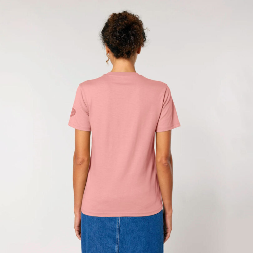 t-shirt unisex rosa antico in cotone